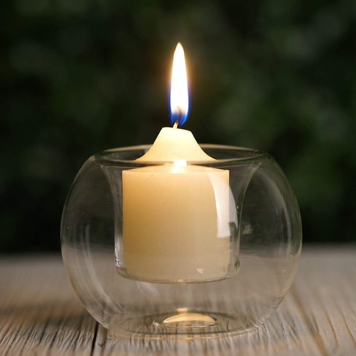 6 pcs Glass Globe Votive Candle Holders - Clear CAND_HOLD01_CLR