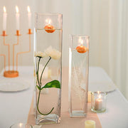6 pcs Glass Square Vases Wedding Centerpieces - Clear