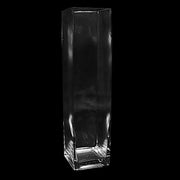 6 pcs Glass Square Vases Wedding Centerpieces - Clear