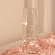 6 pcs Glass Square Vases Wedding Centerpieces - Clear