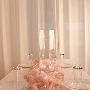 6 pcs Glass Square Vases Wedding Centerpieces - Clear