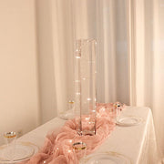 6 pcs Glass Square Vases Wedding Centerpieces - Clear