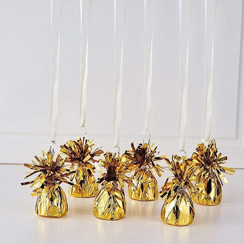 6 pcs Metallic Foil Balloon Weights DIY Party Decorations - Gold BLOON_WGT_01_GOLD