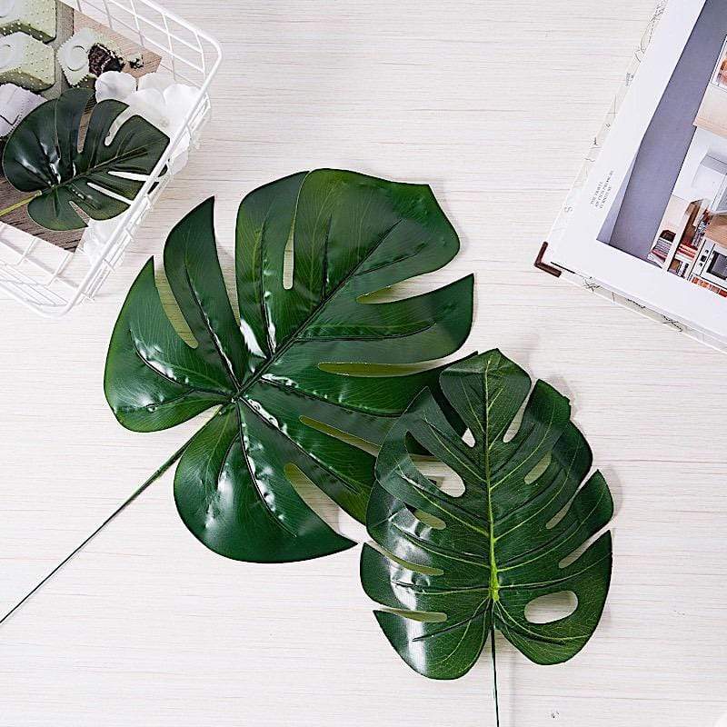 6 pcs Monstera Leaves Artificial Tropical Greenery Stems - Green ARTI_TROP_002_SET1_GRN