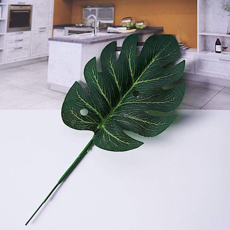 6 pcs Monstera Leaves Artificial Tropical Greenery Stems - Green ARTI_TROP_002_SET1_GRN