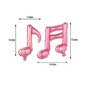 6 pcs Music Notes Mylar Foil Balloons