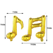 6 pcs Music Notes Mylar Foil Balloons