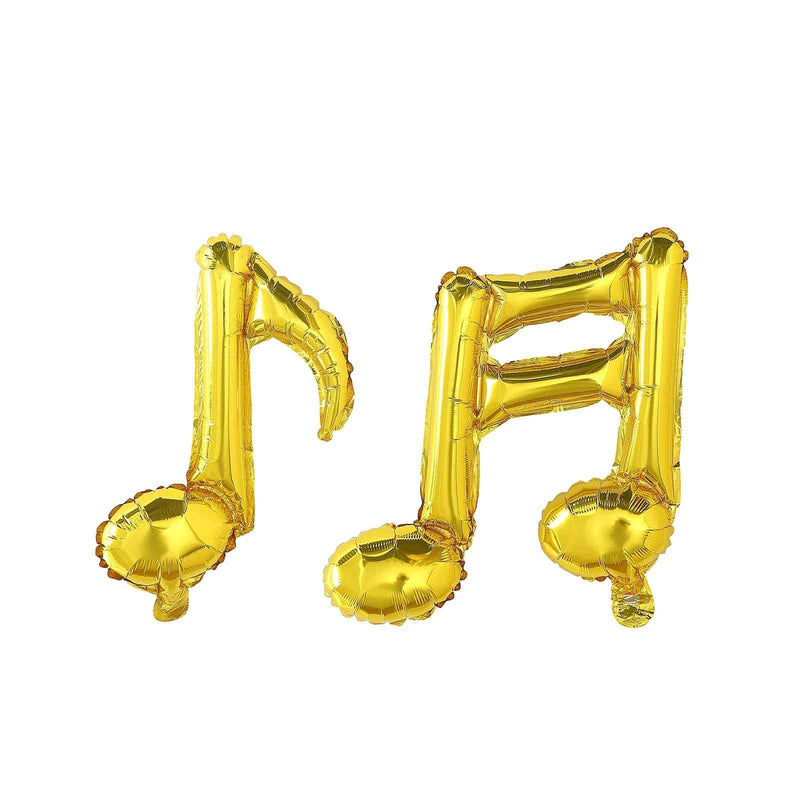 6 pcs Music Notes Mylar Foil Balloons BLOON_FOL0007_22_GOLD