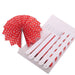 6 pcs Paper Fans Wall Backdrop Decorations - Red PAP_FAN_001_RED