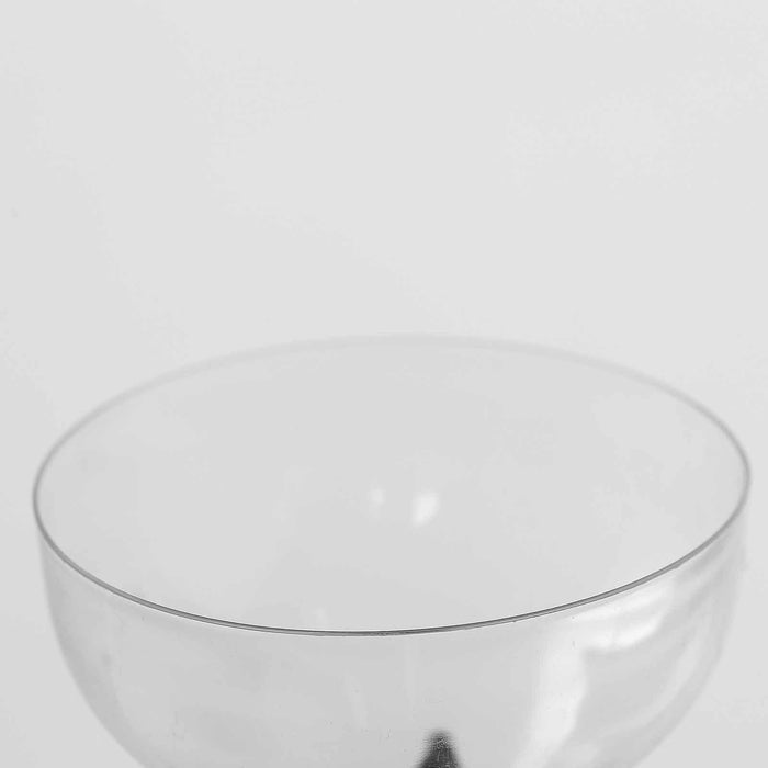 6 Plastic Wine Goblets Glasses - Disposable Tableware