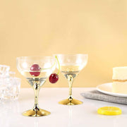 6 Plastic Wine Goblets Glasses - Disposable Tableware
