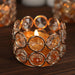 6 Round 1.5" Crystal Beaded Metal Tea Light Candle Holders - Gold CHDLR_CAND_003_2_GOLD