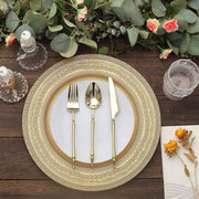 6 Round 13" Acrylic Charger Plates with Lace Embossed Rim