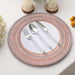 6 Round 13" Acrylic Charger Plates with Lace Embossed Rim