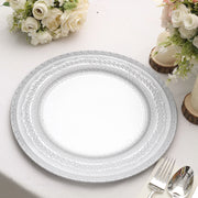 6 Round 13" Acrylic Charger Plates with Lace Embossed Rim