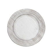 6 Round 13" Acrylic Charger Plates with Lace Embossed Rim