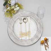 6 Round 13" Acrylic Charger Plates with Lace Embossed Rim