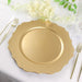 6 Round 13" Metallic Acrylic Charger Plates with Scallop Rim Design