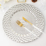 6 Round 13" Peacock Pattern Plastic Charger Plates Serving Trays