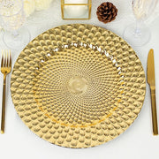 6 Round 13" Peacock Pattern Plastic Charger Plates Serving Trays