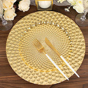 6 Round 13" Peacock Pattern Plastic Charger Plates Serving Trays