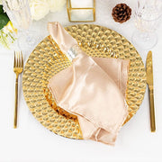 6 Round 13" Peacock Pattern Plastic Charger Plates Serving Trays