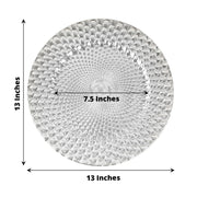 6 Round 13" Peacock Pattern Plastic Charger Plates Serving Trays