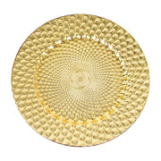 6 Round 13" Peacock Pattern Plastic Charger Plates Serving Trays CHRG_PLST0011_GOLD
