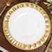 6 Round 13" Plastic Charger Plates with Bejeweled Rim Design