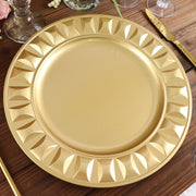 6 Round 13" Plastic Charger Plates with Bejeweled Rim Design