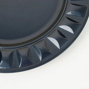6 Round 13" Plastic Charger Plates with Bejeweled Rim Design
