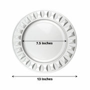 6 Round 13" Plastic Charger Plates with Bejeweled Rim Design
