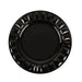 6 Round 13" Plastic Charger Plates with Bejeweled Rim Design CHRG_PLST0010_BLK