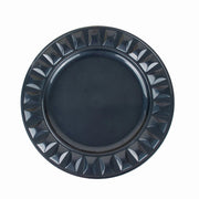 6 Round 13" Plastic Charger Plates with Bejeweled Rim Design CHRG_PLST0010_NAVY