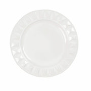 6 Round 13" Plastic Charger Plates with Bejeweled Rim Design CHRG_PLST0010_WHT