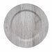 6 Round 13" Rustic Faux Wood Plastic Charger Plates CHRG_PLST1303W_GRAY
