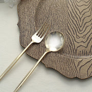 6 Round 13" Rustic Wooden Acrylic Charger Plates with Scallop Rim Design