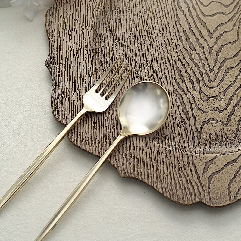 6 Round 13" Rustic Wooden Acrylic Charger Plates with Scallop Rim Design