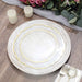 6 Round 13" Rustic Wooden Plastic Charger Plates with Rose Embossed Rim - White Washed CHRG_PLST0015W_WHT