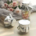 6 Round 6" Lame Fabric Metallic Jar Covers with Tie String