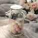 6 Round 6" Lame Fabric Metallic Jar Covers with Tie String