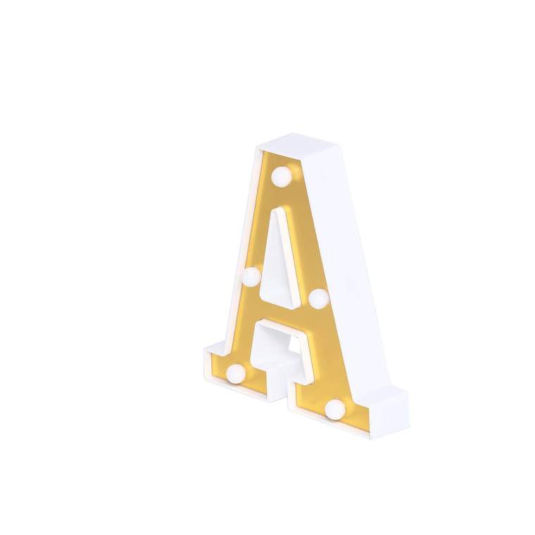 6" tall LED Lighted Gold Marquee Letters