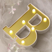 6" tall LED Lighted Gold Marquee Letters