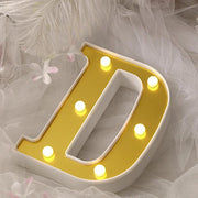 6" tall LED Lighted Gold Marquee Letters