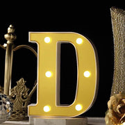 6" tall LED Lighted Gold Marquee Letters