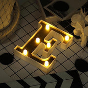 6" tall LED Lighted Gold Marquee Letters