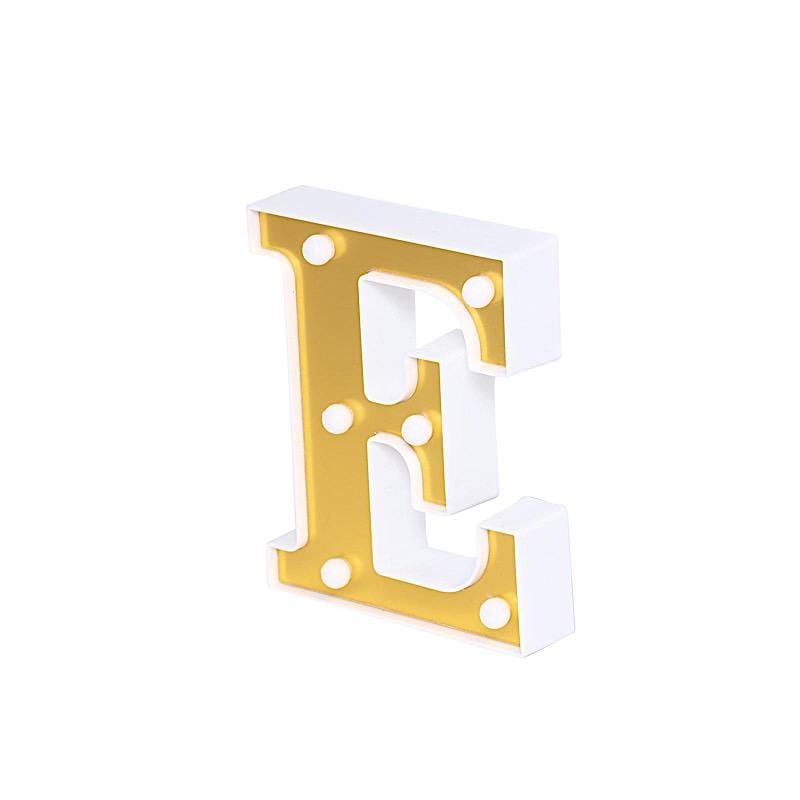 6" tall LED Lighted Gold Marquee Letters