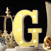 6" tall LED Lighted Gold Marquee Letters