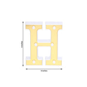 6" tall LED Lighted Gold Marquee Letters