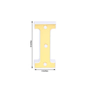 6" tall LED Lighted Gold Marquee Letters